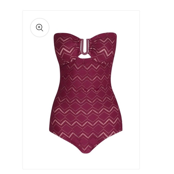 Zimmermann Other - ZIMMERMAN Textured U-Link One Piece | Burgundy, Lined, Full Coverage AS IS